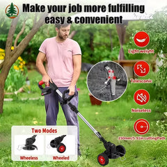 3-in-1 Cordless Grass Trimmer & Edger – 20V Dual Battery, 3 Blade Types